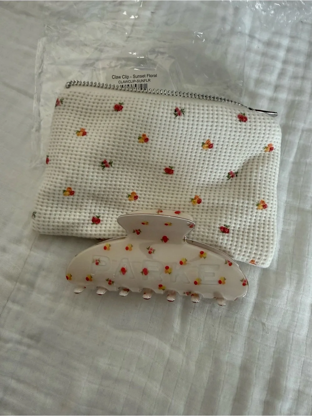 NIB PARKE Sunset Floral Claw Clip